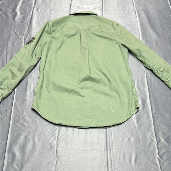 Vans military Green snap Button-Up long sleeve collared Shirt size medium - Picture 11 of 16